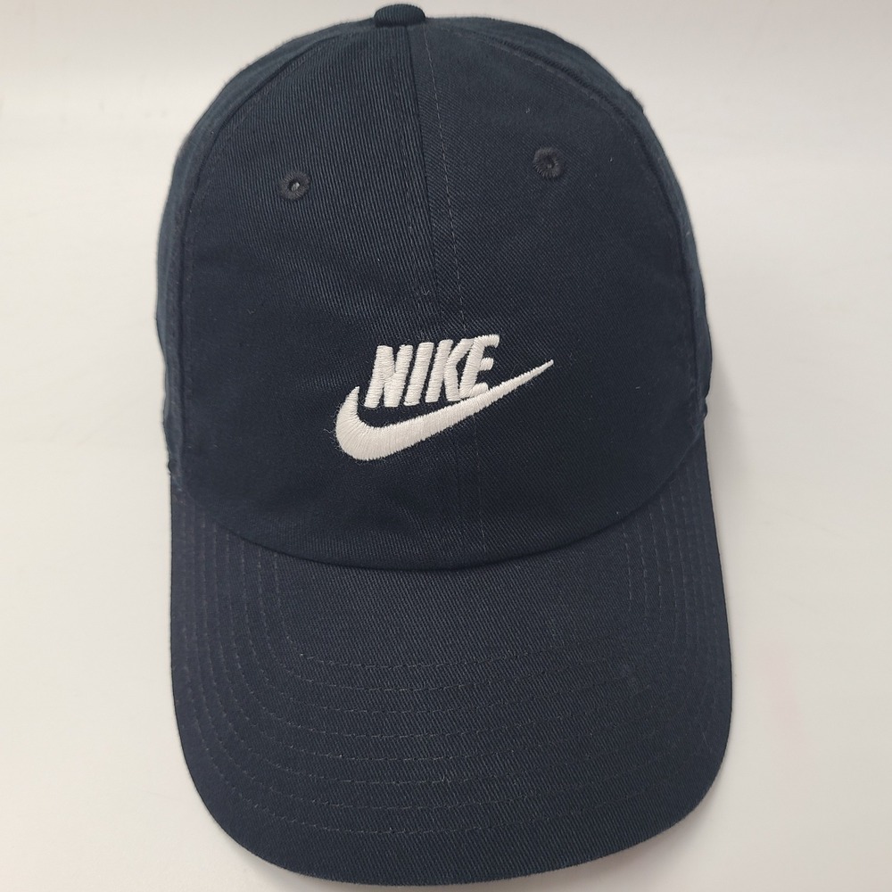 Nike Hat Strapback Black White Heritage86 1Size‎ Futura Logo Swoosh Casual Men